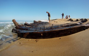 Treasures from Uruguay. 18th century ship washed ashore after a storm. 