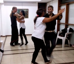 tango lesson at Centro Cutlural La Paloma